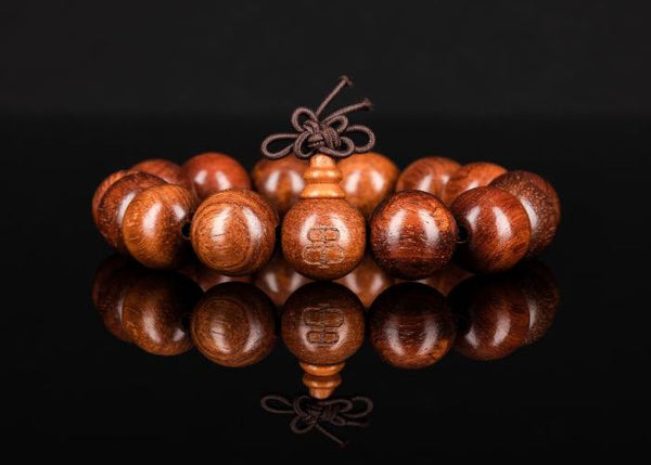 Bracelet - Wood Square Beads Cocobolo Rosewood